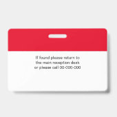 Benutzerdefiniertes Foto für den Namen des Mitarbe Ausweis (Rückseite)