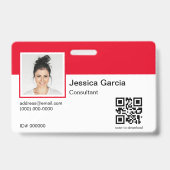 Benutzerdefiniertes Foto für den Namen des Mitarbe Ausweis (Vorderseite)