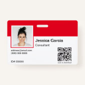 Benutzerdefiniertes Foto für den Namen des Mitarbe Ausweis (Vorderseite)