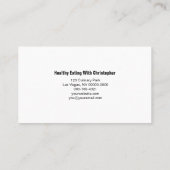 Benutzerdefiniertes Foto für den persönlichen Koch Visitenkarte (Rückseite)