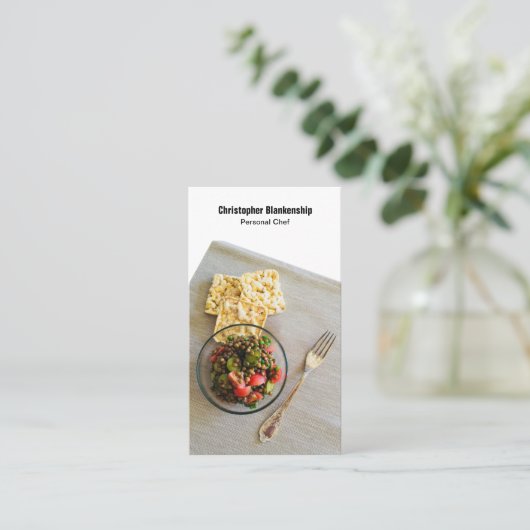 Benutzerdefiniertes Foto für den persönlichen Koch Visitenkarte (Stehend Vorderseite)