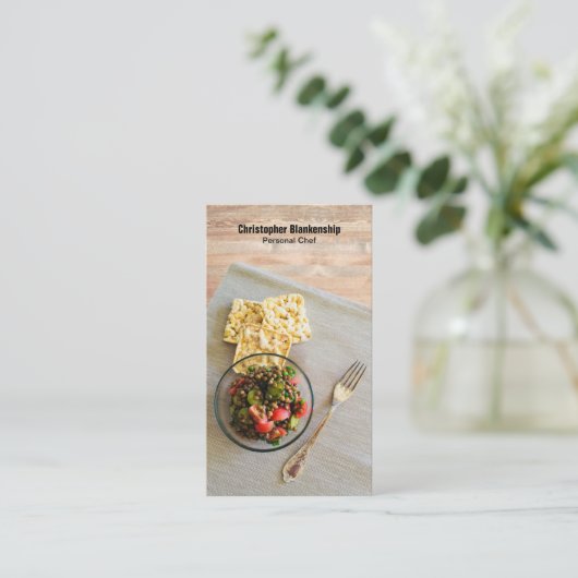 Benutzerdefiniertes Foto für den persönlichen Koch Visitenkarte (Stehend Vorderseite)