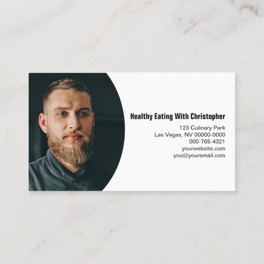 Benutzerdefiniertes Foto für den persönlichen Koch Visitenkarte (Rückseite)