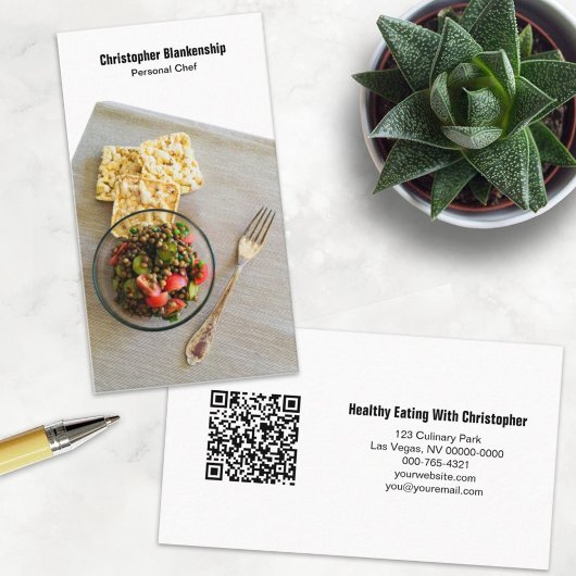 Benutzerdefiniertes Foto für den persönlichen Koch Visitenkarte