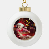 Benutzerdefiniertes Foto für die Familie Keramik Kugel-Ornament (Vorderseite)