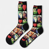 Benutzerdefiniertes Foto für die Liebe Socken (Linkes Detail)
