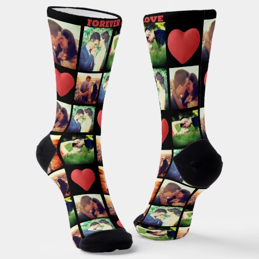 Benutzerdefiniertes Foto für die Liebe Socken (Gewinkelt)