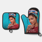 Benutzerdefiniertes Foto für die Zubereitung Ofenhandschuh & Topflappen-Set (Vorderseite)