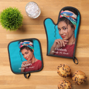 Benutzerdefiniertes Foto für die Zubereitung Ofenhandschuh & Topflappen-Set