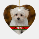 Benutzerdefiniertes Foto für Haustiere ~ Doppelsei Keramik Ornament (Hinten)