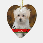 Benutzerdefiniertes Foto für Haustiere ~ Doppelsei Keramik Ornament (Links)