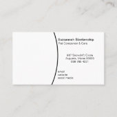 Benutzerdefiniertes Foto für Haustiere im weißen H Visitenkarte (Vorderseite)