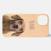Benutzerdefiniertes Foto für Haustiere und Name iPhone Hülle (Rückseite (Horizontal))