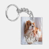 Benutzerdefiniertes Foto für Haustiere und Name Schlüsselanhänger (Vorderseite links)