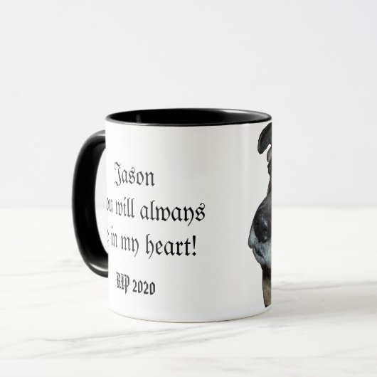 Benutzerdefiniertes Foto für Haustiere zur Erinner Tasse (Vorderseite Links)