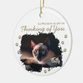 Benutzerdefiniertes Foto für Heimtiere und Name Keramik Ornament (Links)