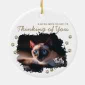 Benutzerdefiniertes Foto für Heimtiere und Name Keramik Ornament (Hinten)