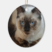 Benutzerdefiniertes Foto für Heimtiere und Name Keramik Ornament (Links)