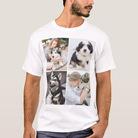 Benutzerdefiniertes Foto für Heimtiere x4 T-Shirt (Vorderseite)