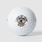 Benutzerdefiniertes Foto für Hunde I Liebe Meine M Golfball (Vorderseite)