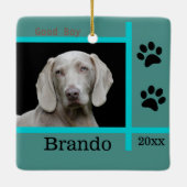 Benutzerdefiniertes Foto für Hunde Keramikornament (Rückseite)
