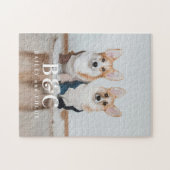 Benutzerdefiniertes Foto für Hunde mit Namen Puzzle (Horizontal)