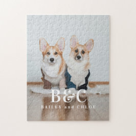 Benutzerdefiniertes Foto für Hunde mit Namen Puzzle