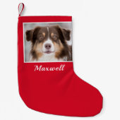 Benutzerdefiniertes Foto für Hunde Personalisiert Kleiner Weihnachtsstrumpf (Vorderseite)