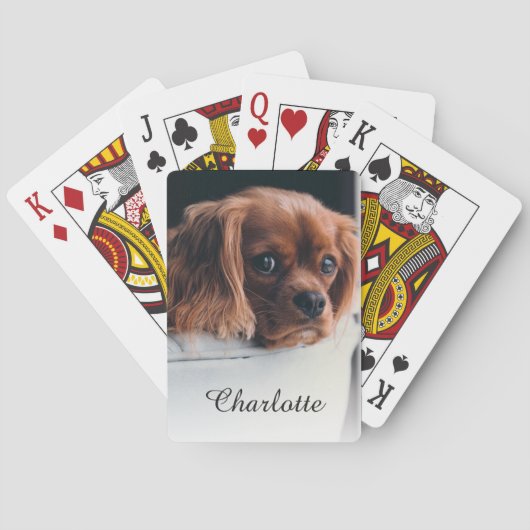 Benutzerdefiniertes Foto für Hunde Spielkarten (Rückseite)