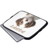 Benutzerdefiniertes Foto für Hunde und Name Laptop Laptopschutzhülle (Vorne Knopf)