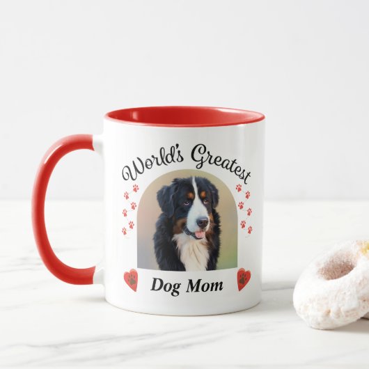 Benutzerdefiniertes Foto für Hunde Weltbest Hunde  Tasse (Mit Donut)