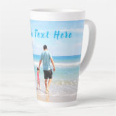 Benutzerdefiniertes Foto für Ihren Vater Latte Tas Milchtasse (Rechte Ecke)