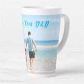 Benutzerdefiniertes Foto für Ihren Vater Latte Tas Milchtasse (Rechte Ecke)