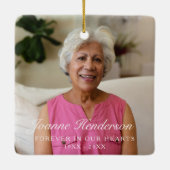 Benutzerdefiniertes Foto für immer in unserem Herz Keramikornament (Rückseite)