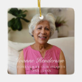 Benutzerdefiniertes Foto für immer in unserem Herz Keramikornament (Vorderseite)