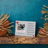 Benutzerdefiniertes Foto für Katzen und Gedichte Fotoplatte (Seite)