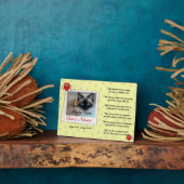 Benutzerdefiniertes Foto für Katzen und Gedichte Fotoplatte (Seite)