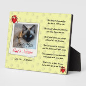 Benutzerdefiniertes Foto für Katzen und Gedichte Fotoplatte (Seite)