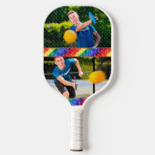 Benutzerdefiniertes Foto für LGBTQ Gay Rainbow Pickleball Schläger (Rückseite)