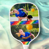 Benutzerdefiniertes Foto für LGBTQ Gay Rainbow Pickleball Schläger