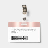 Benutzerdefiniertes Foto für Mitarbeiter, Bar Code Ausweis (Rückseite mit Clip)