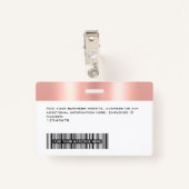 Benutzerdefiniertes Foto für Mitarbeiter, Bar Code Ausweis (Rückseite mit Klammer)