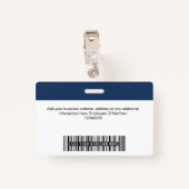 Benutzerdefiniertes Foto für Mitarbeiter, Bar-Code Ausweis (Rückseite mit Klammer)