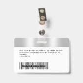 Benutzerdefiniertes Foto für Mitarbeiter, Bar Code Ausweis (Rückseite mit Clip)