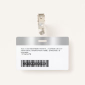 Benutzerdefiniertes Foto für Mitarbeiter, Bar Code Ausweis (Rückseite mit Klammer)