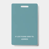 Benutzerdefiniertes Foto für Mitarbeiter, Bar-Code Ausweis (Rückseite)