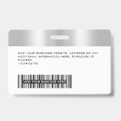 Benutzerdefiniertes Foto für Mitarbeiter, Bar Code Ausweis (Rückseite)