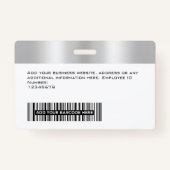 Benutzerdefiniertes Foto für Mitarbeiter, Bar Code Ausweis (Rückseite)