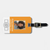 Benutzerdefiniertes Foto für Mitarbeiter, Bar-Code Gepäckanhänger (Vorderseite horizontal)