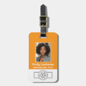 Benutzerdefiniertes Foto für Mitarbeiter, Bar-Code Gepäckanhänger (Vorderseite vertikal)